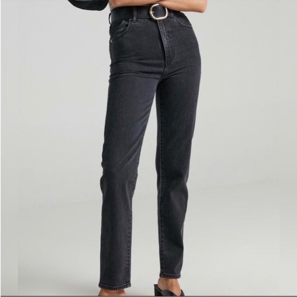 Rolla's Original High Rise Straight Jean - Black 27 - Picture 4 of 13